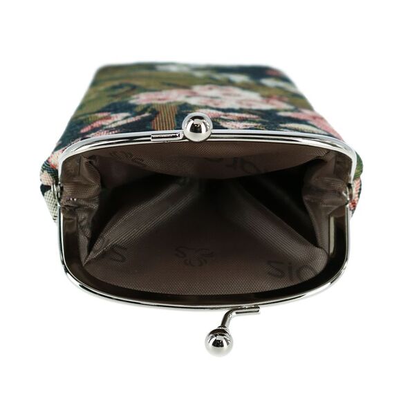 CTM Women's Floral Print Tapestry Glasses Case and Coin Purse Set - Picture 3 of 5